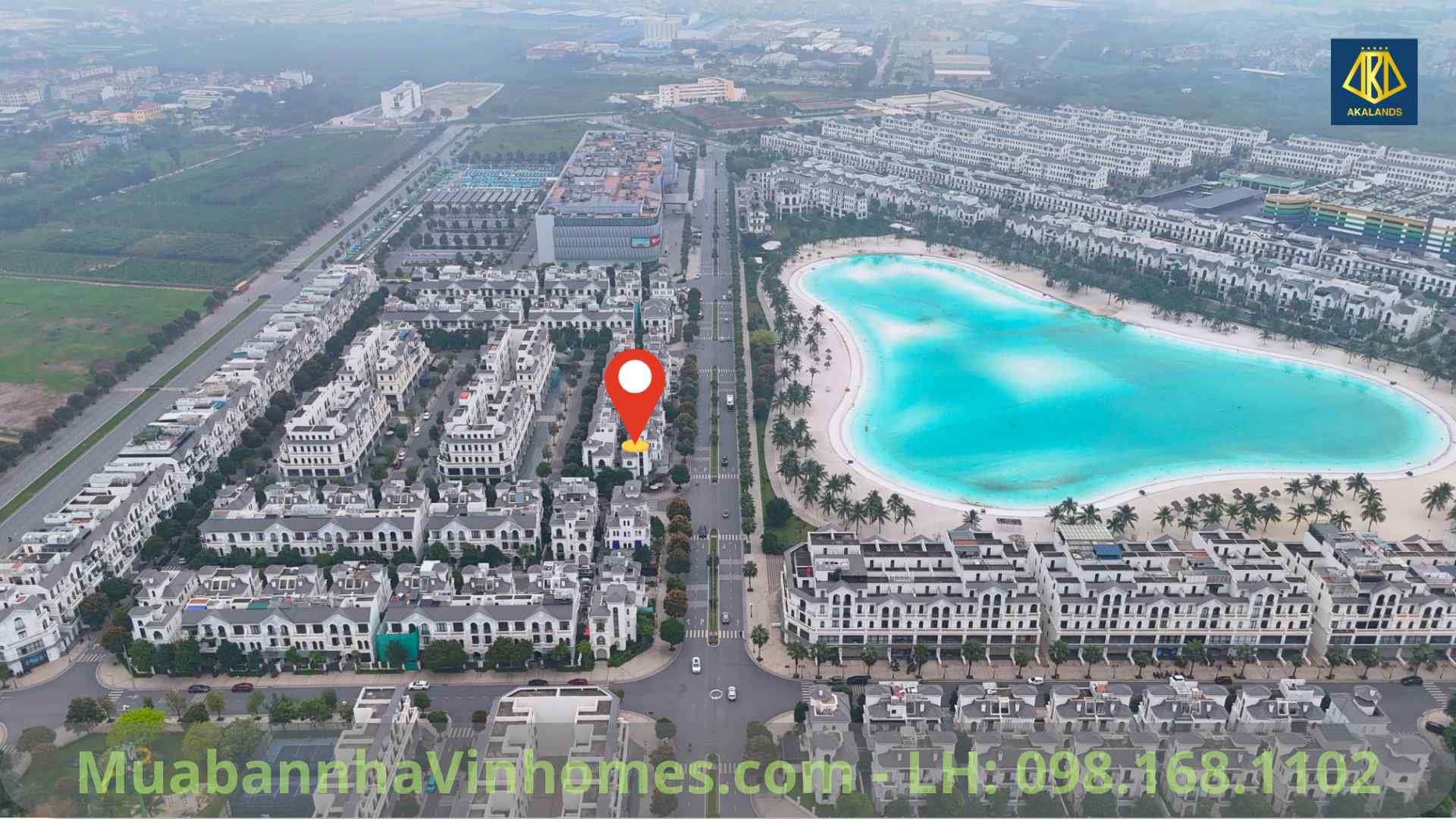 Bán song lập Sao Biển 19 Vinhomes Ocean Park đường 30m view hồ nước mặn Lagun